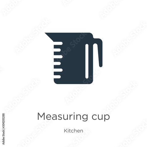 Measuring cup icon vector. Trendy flat measuring cup icon from kitchen collection isolated on white background. Vector illustration can be used for web and mobile graphic design, logo, eps10
