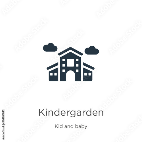 Kindergarden icon vector. Trendy flat kindergarden icon from kid and baby collection isolated on white background. Vector illustration can be used for web and mobile graphic design, logo, eps10