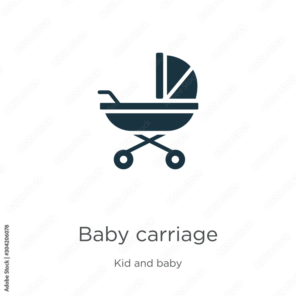 Baby carriage icon vector. Trendy flat baby carriage icon from kid and baby collection isolated on white background. Vector illustration can be used for web and mobile graphic design, logo, eps10 Baby carriage icon vector. Trendy flat baby carriage icon from kid and baby collection isolated on white background. Vector illustration can be used for web and mobile graphic design, logo, eps10