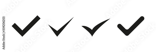 Free Download Check mark sign icon vector. Black check mark on white background. Approved icon. Vote symbol tick - GFXLoad