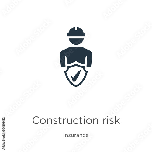 Construction risk icon vector. Trendy flat construction risk icon from insurance collection isolated on white background. Vector illustration can be used for web and mobile graphic design, logo, eps10