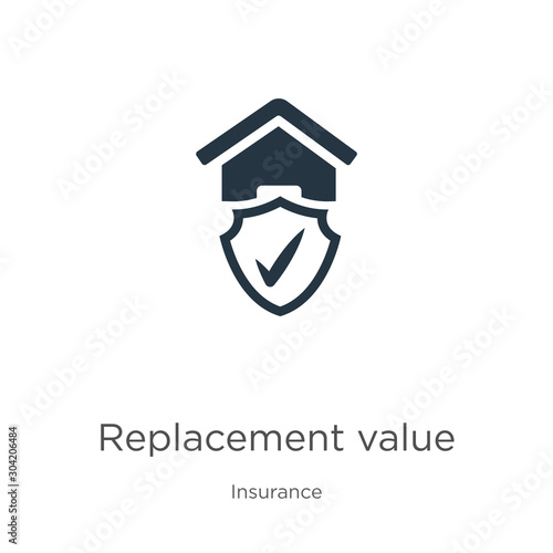 Wallpaper Mural Replacement value icon vector. Trendy flat replacement value icon from insurance collection isolated on white background. Vector illustration can be used for web and mobile graphic design, logo, eps10 Torontodigital.ca