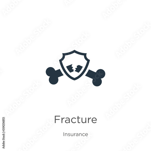 Fracture icon vector. Trendy flat fracture icon from insurance collection isolated on white background. Vector illustration can be used for web and mobile graphic design, logo, eps10