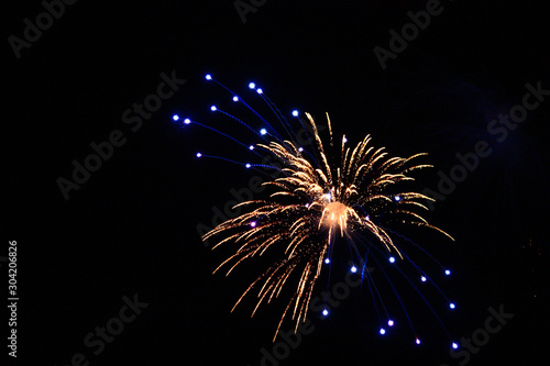 Fireworks  White And Blue 