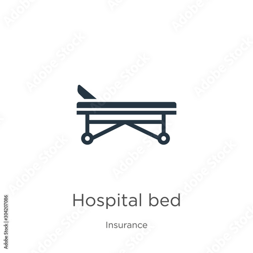 Hospital bed icon vector. Trendy flat hospital bed icon from insurance collection isolated on white background. Vector illustration can be used for web and mobile graphic design, logo, eps10