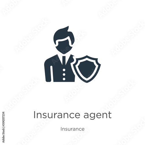 Insurance agent icon vector. Trendy flat insurance agent icon from insurance collection isolated on white background. Vector illustration can be used for web and mobile graphic design, logo, eps10