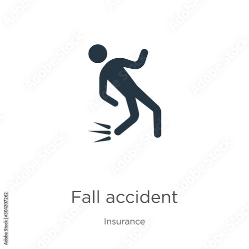 Fall accident icon vector. Trendy flat fall accident icon from insurance collection isolated on white background. Vector illustration can be used for web and mobile graphic design, logo, eps10