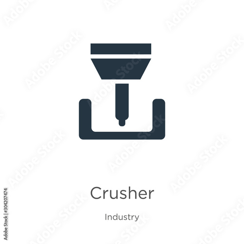 Crusher icon vector. Trendy flat crusher icon from industry collection isolated on white background. Vector illustration can be used for web and mobile graphic design, logo, eps10
