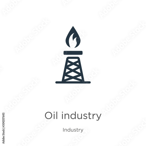 Oil industry icon vector. Trendy flat oil industry icon from industry collection isolated on white background. Vector illustration can be used for web and mobile graphic design, logo, eps10
