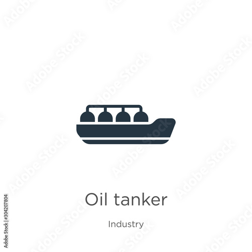 Oil tanker icon vector. Trendy flat oil tanker icon from industry collection isolated on white background. Vector illustration can be used for web and mobile graphic design, logo, eps10