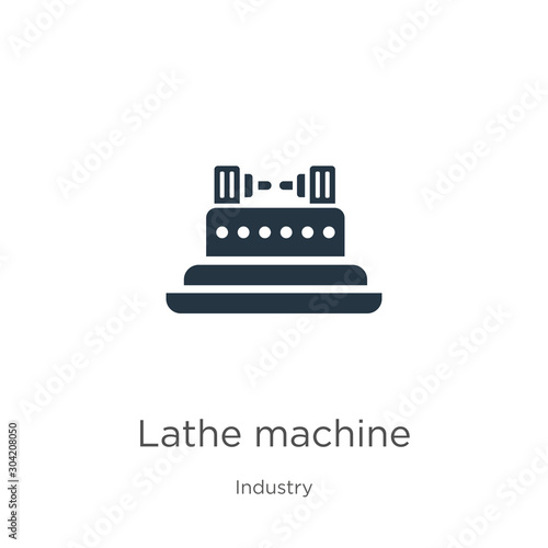 Lathe machine icon vector. Trendy flat lathe machine icon from industry collection isolated on white background. Vector illustration can be used for web and mobile graphic design, logo, eps10