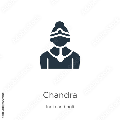 Chandra icon vector. Trendy flat chandra icon from india collection isolated on white background. Vector illustration can be used for web and mobile graphic design, logo, eps10