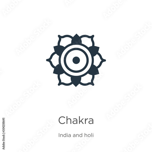 Chakra icon vector. Trendy flat chakra icon from india and holi collection isolated on white background. Vector illustration can be used for web and mobile graphic design, logo, eps10