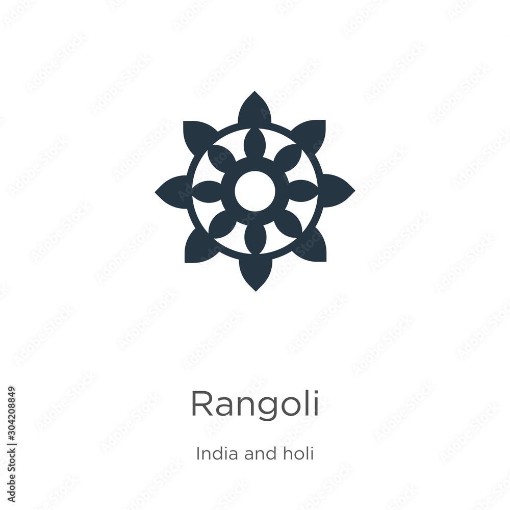 Rangoli icon vector. Trendy flat rangoli icon from india and holi collection isolated on white background. Vector illustration can be used for web and mobile graphic design, logo, eps10 Rangoli icon vector. Trendy flat rangoli icon from india and holi collection isolated on white background. Vector illustration can be used for web and mobile graphic design, logo, eps10