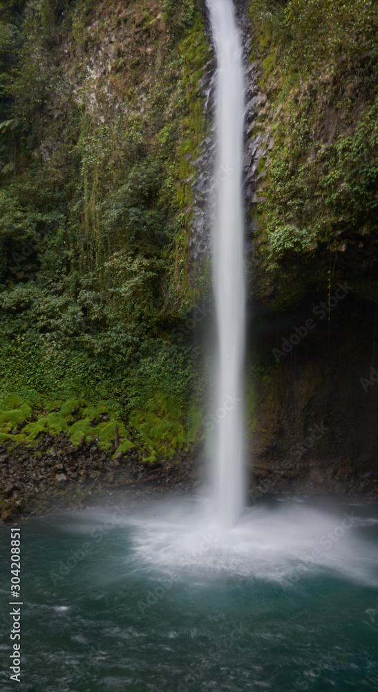 the waterfall La Fortuna, Arenal Volcano National Park, Costa Rica the waterfall La Fortuna, Arenal Volcano National Park, Costa Rica