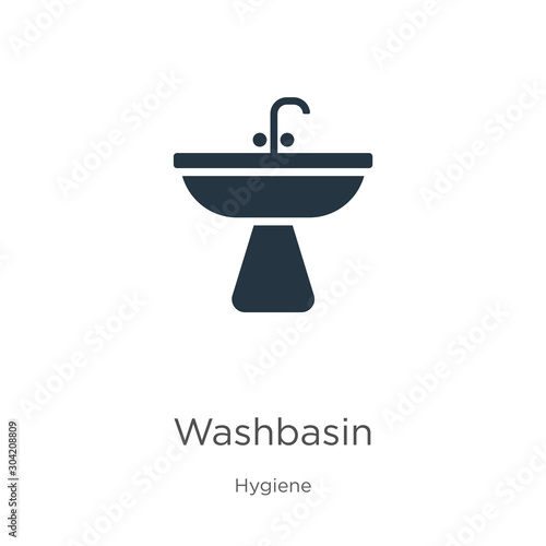 Washbasin icon vector. Trendy flat washbasin icon from hygiene collection isolated on white background. Vector illustration can be used for web and mobile graphic design, logo, eps10