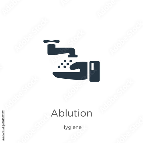 Ablution icon vector. Trendy flat ablution icon from hygiene collection isolated on white background. Vector illustration can be used for web and mobile graphic design, logo, eps10