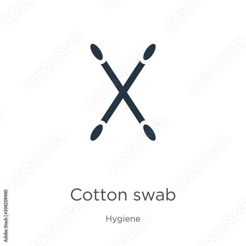 Cotton swab icon vector. Trendy flat cotton swab icon from hygiene collection isolated on white background. Vector illustration can be used for web and mobile graphic design, logo, eps10
