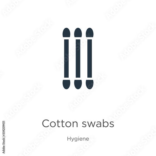 Cotton swabs icon vector. Trendy flat cotton swabs icon from hygiene collection isolated on white background. Vector illustration can be used for web and mobile graphic design, logo, eps10