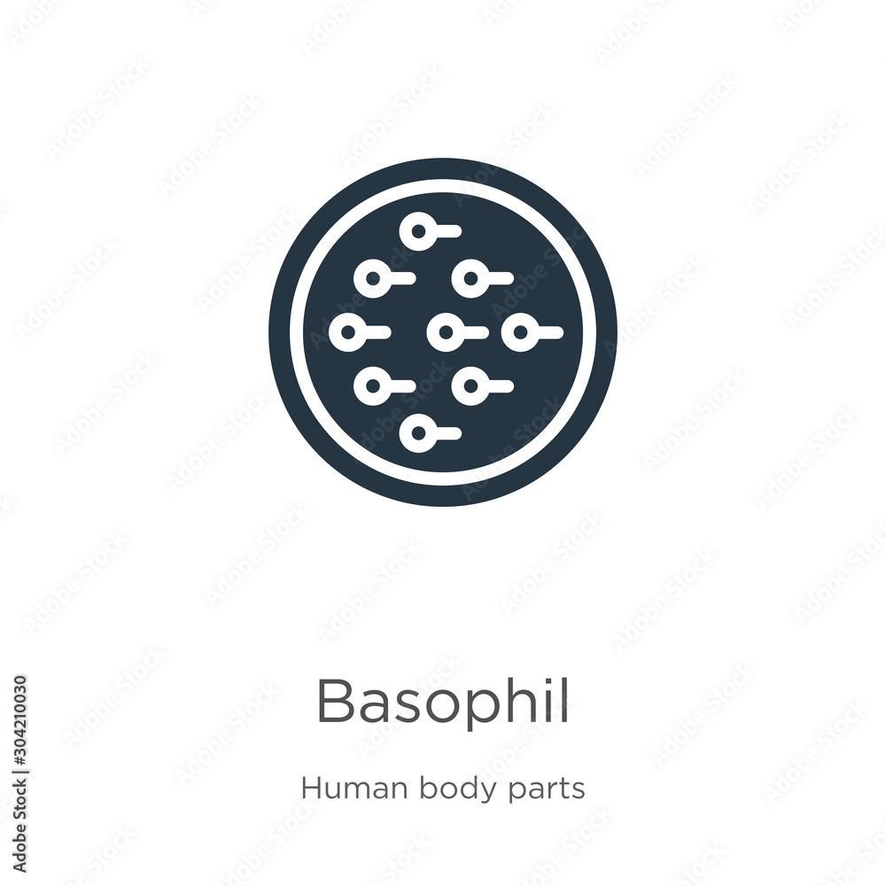 Basophil icon vector. Trendy flat basophil icon from human body parts collection isolated on white background. Vector illustration can be used for web and mobile graphic design, logo, eps10
