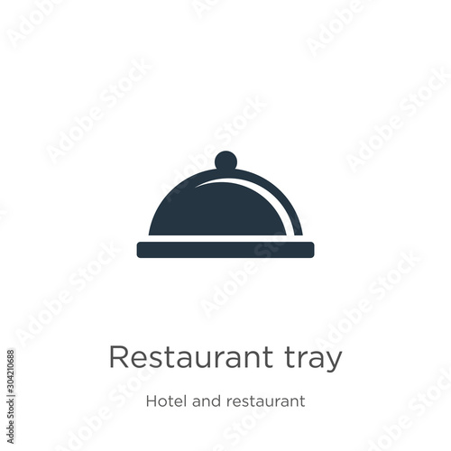 Restaurant tray icon vector. Trendy flat restaurant tray icon from hotel and restaurant collection isolated on white background. Vector illustration can be used for web and mobile graphic design,