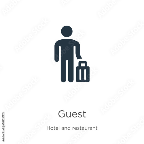 Guest icon vector. Trendy flat guest icon from hotel and restaurant collection isolated on white background. Vector illustration can be used for web and mobile graphic design, logo, eps10