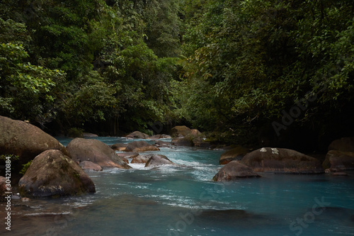 Celeste River in Tenorio Volcano National Park, Costa Rica
