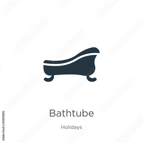 Bathtube icon vector. Trendy flat bathtube icon from holidays collection isolated on white background. Vector illustration can be used for web and mobile graphic design, logo, eps10