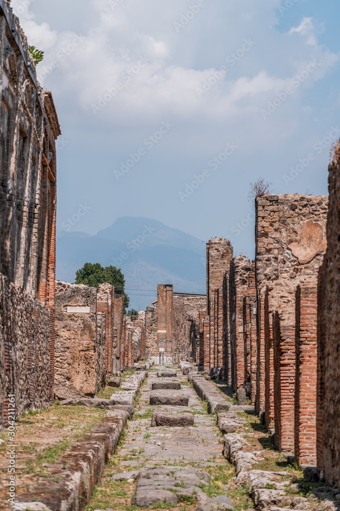 Pompei archaeological ruins near Naples compania, Italy
