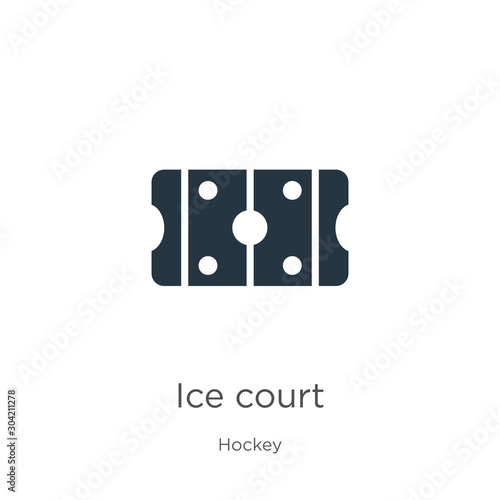 Ice court icon vector. Trendy flat ice court icon from hockey collection isolated on white background. Vector illustration can be used for web and mobile graphic design, logo, eps10