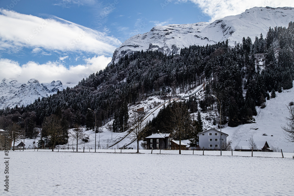 Ski jumping hill in Engelberg