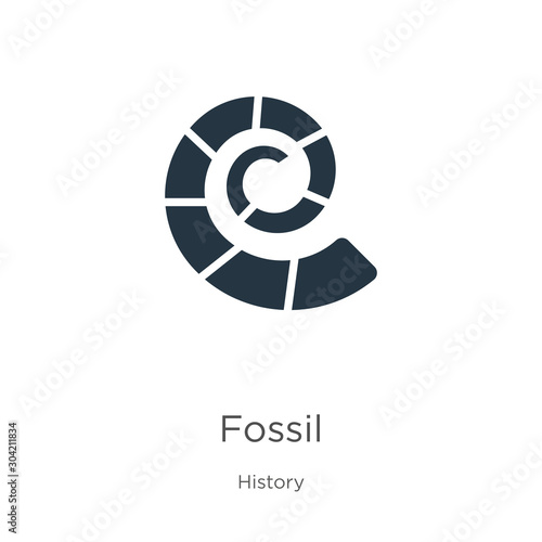 Fossil icon vector. Trendy flat fossil icon from history collection isolated on white background. Vector illustration can be used for web and mobile graphic design, logo, eps10