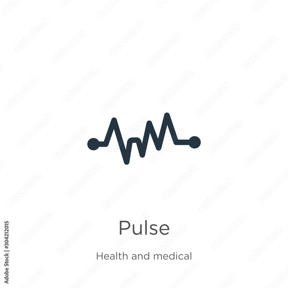 Pulse icon vector. Trendy flat pulse icon from health collection isolated on white background. Vector illustration can be used for web and mobile graphic design, logo, eps10 Pulse icon vector. Trendy flat pulse icon from health collection isolated on white background. Vector illustration can be used for web and mobile graphic design, logo, eps10