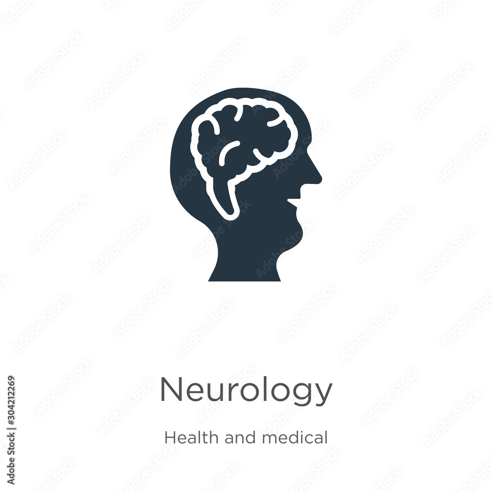 Neurology icon vector. Trendy flat neurology icon from health and medical collection isolated on white background. Vector illustration can be used for web and mobile graphic design, logo, eps10