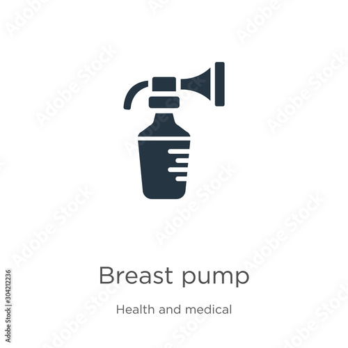 Breast pump icon vector. Trendy flat breast pump icon from health and medical collection isolated on white background. Vector illustration can be used for web and mobile graphic design, logo, eps10