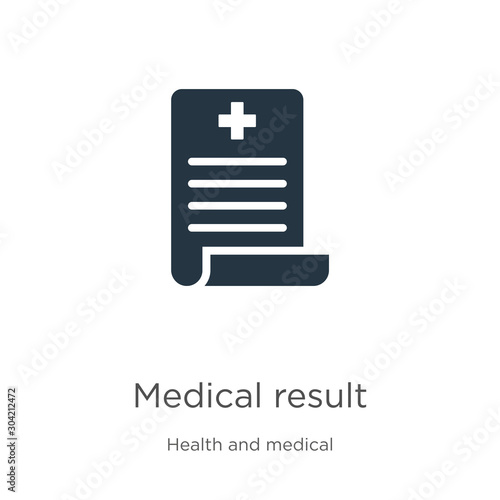 Medical result icon vector. Trendy flat medical result icon from health and medical collection isolated on white background. Vector illustration can be used for web and mobile graphic design, logo,