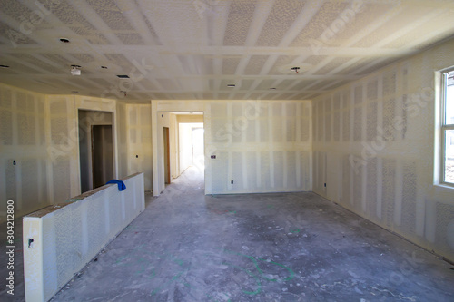 Interior Walls Of New Home Under Construction