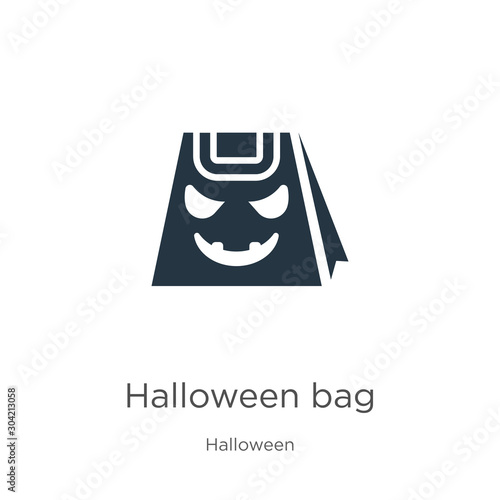 Halloween bag icon vector. Trendy flat halloween bag icon from halloween collection isolated on white background. Vector illustration can be used for web and mobile graphic design, logo, eps10