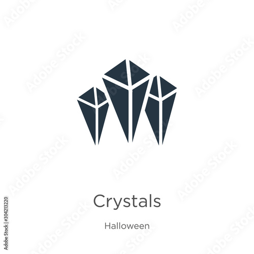 Crystals icon vector. Trendy flat crystals icon from halloween collection isolated on white background. Vector illustration can be used for web and mobile graphic design, logo, eps10