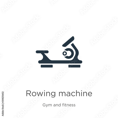 Rowing machine icon vector. Trendy flat rowing machine icon from gym and fitness collection isolated on white background. Vector illustration can be used for web and mobile graphic design, logo, eps10