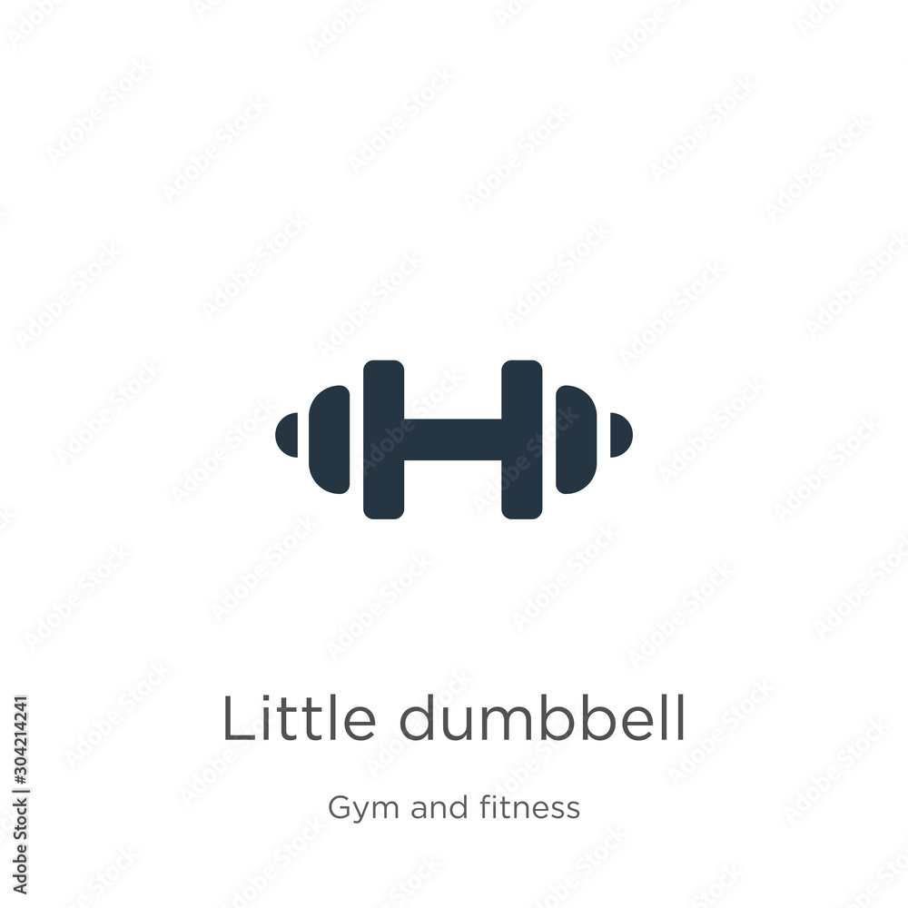 Little dumbbell icon vector. Trendy flat little dumbbell icon from gym and fitness collection isolated on white background. Vector illustration can be used for web and mobile graphic design, logo,
