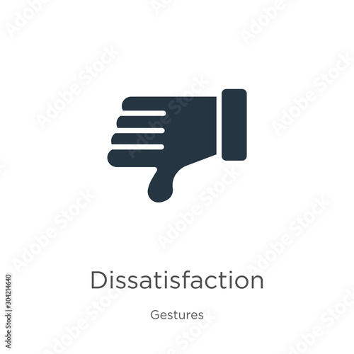 Dissatisfaction icon vector. Trendy flat dissatisfaction icon from gestures collection isolated on white background. Vector illustration can be used for web and mobile graphic design, logo, eps10