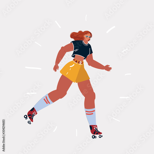 Roller skates girl.