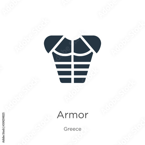 Armor icon vector. Trendy flat armor icon from greece collection isolated on white background. Vector illustration can be used for web and mobile graphic design, logo, eps10