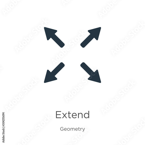 Extend icon vector. Trendy flat extend icon from geometry collection isolated on white background. Vector illustration can be used for web and mobile graphic design, logo, eps10 photo