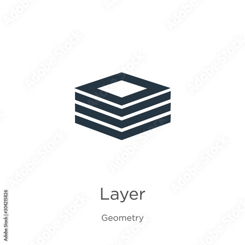 Layer icon vector. Trendy flat layer icon from geometry collection isolated on white background. Vector illustration can be used for web and mobile graphic design, logo, eps10