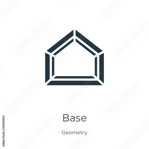 Base icon vector. Trendy flat base icon from geometry collection isolated on white background. Vector illustration can be used for web and mobile graphic design, logo, eps10