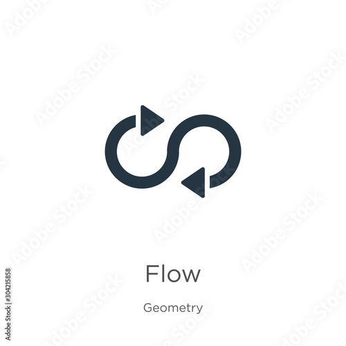 Flow icon vector. Trendy flat flow icon from geometry collection isolated on white background. Vector illustration can be used for web and mobile graphic design, logo, eps10
