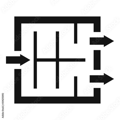 Evacuation plan icon. Simple illustration of evacuation plan vector icon for web design isolated on white background