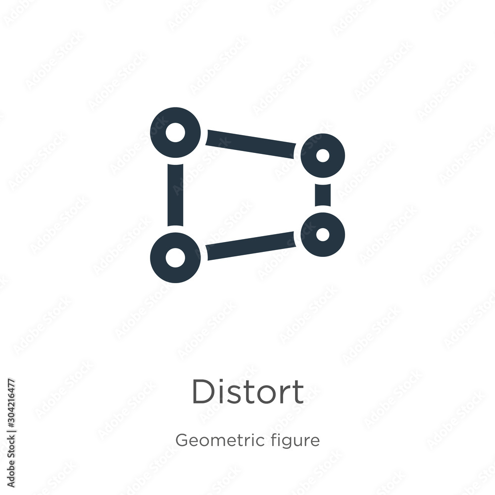 Distort icon vector. Trendy flat distort icon from geometric figure collection isolated on white background. Vector illustration can be used for web and mobile graphic design, logo, eps10 Distort icon vector. Trendy flat distort icon from geometric figure collection isolated on white background. Vector illustration can be used for web and mobile graphic design, logo, eps10